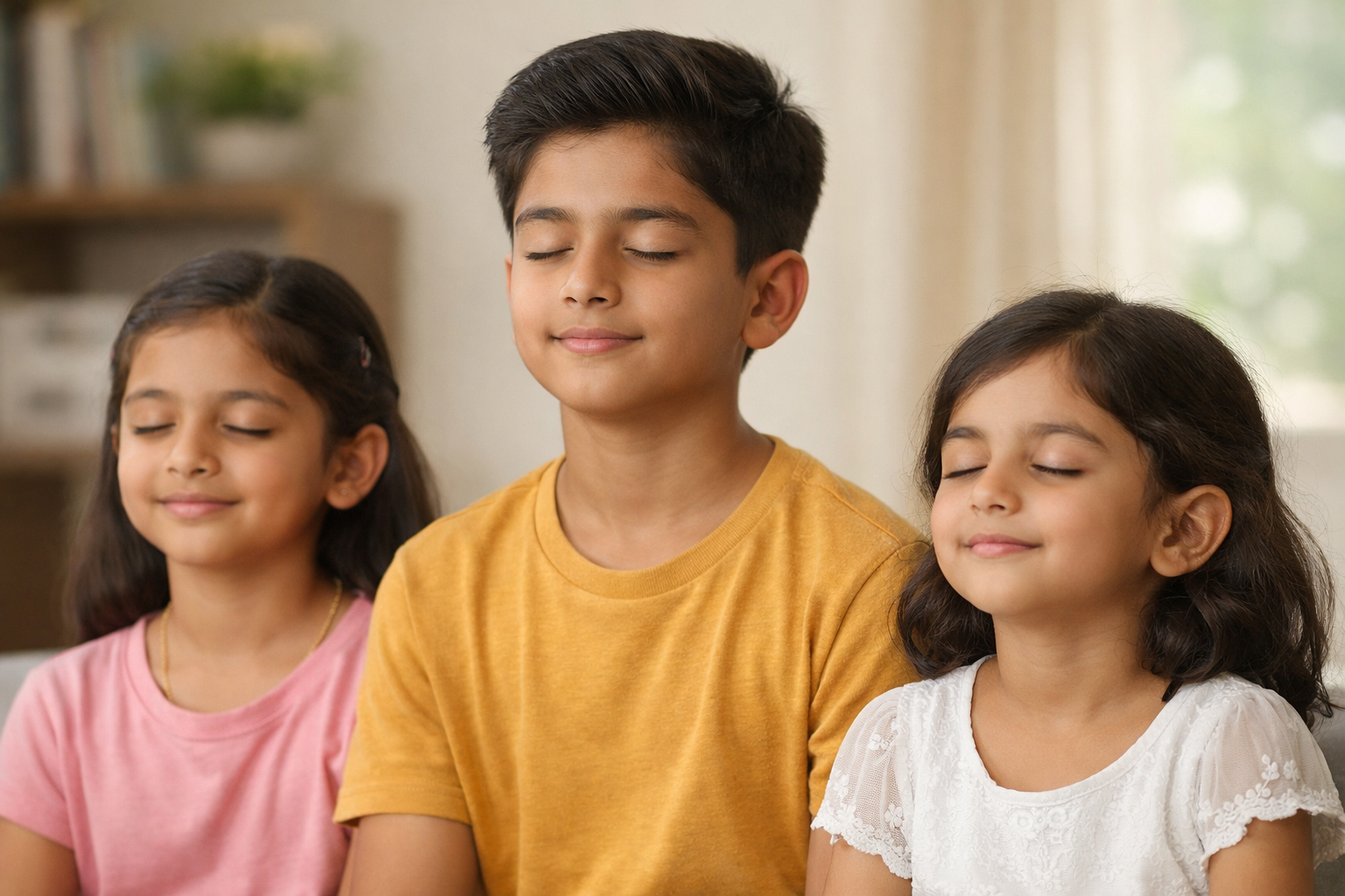 Children in a calm, focused moment during a Learnnest session